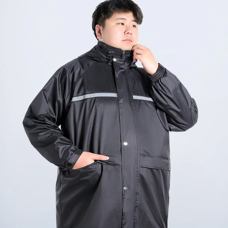 Set for Outdoor Riding High-gloss Reflective Raincoat and Rain Pants Full-body Anti-storm Raincoat for Electric Vehicle