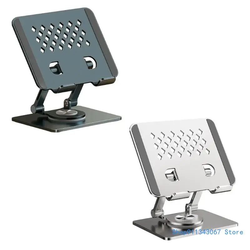 

Foldable Metal Stand, Multiple Tablets Stand Holder 360°Rotating Base Drop shipping