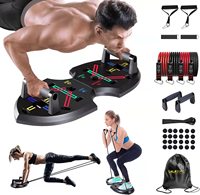 ABS Multifunctional Training Plate Adjustable Fitness Push-up Board Push Up Stand Bar Board Gym Set