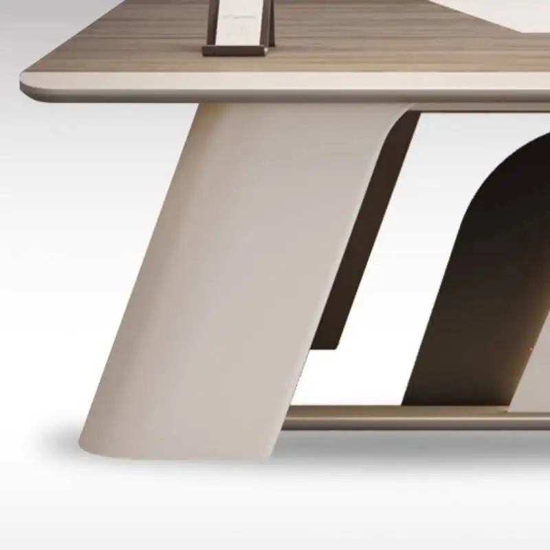 مكتب تنفيذي للمدير الأبيض مصنوع من الخشب القوي والكبير الفاخر ومكتب تنفيذي حديث ورخيص وأثاث مساحات صغيرة من Tisch #5