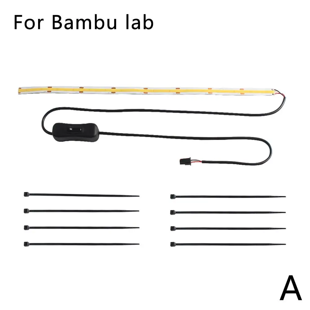Barra de luz LED con adaptador conectado para impresora 3D, accesorio de iluminación para Bambu Lab Tauzhu A1/A1 Mini, E3G4