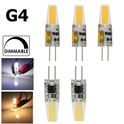 Mini G4 LED Silicone Lamp 6W Bulb Dimmable Lamps DC12V Home COB Light Bulbs Cool White 6000K Chandelier Spotlight Bombillas