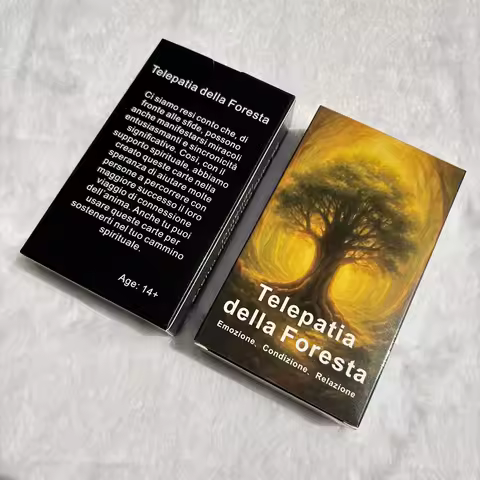 Italian Language Forest Theme Oracle Cards, 56 PCS Self-Discovery Emotional Support Deck for Meditation, Mindfulness