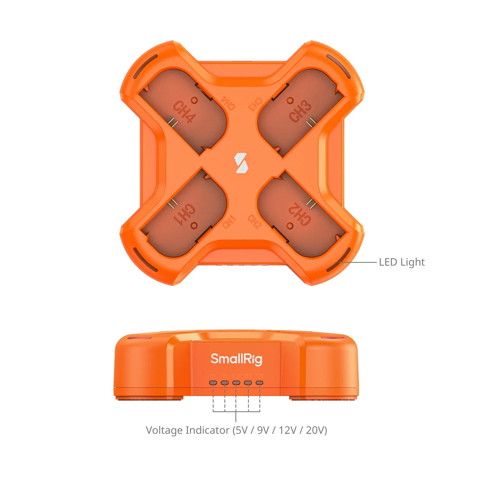 Smallrig LP-E6NH 4-Channel Camera Battery Charger 60W Type C Charging Base For Canon 70D 6D 7D R6 R5 60D 80D 90D 5D4 Mark4 R5 C