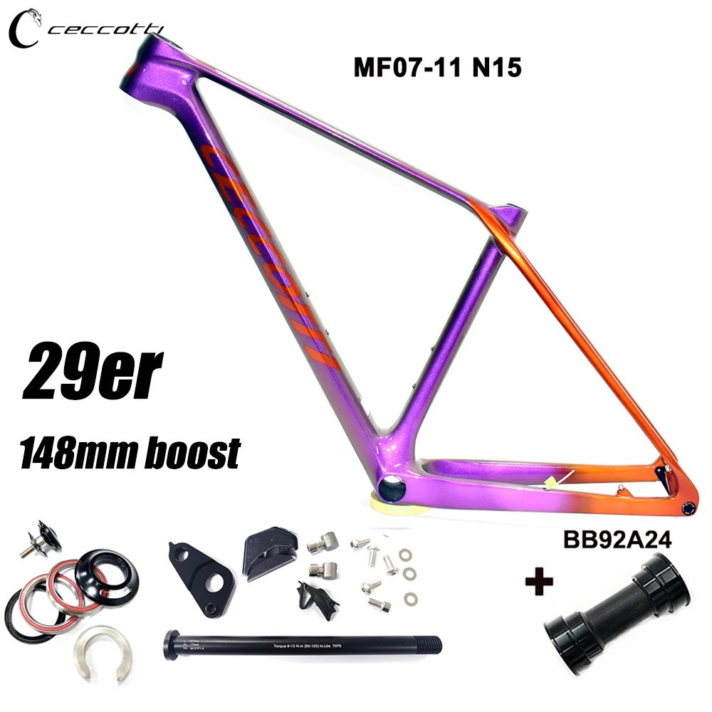 29er MTB Hardtail Mountain Bike Frames 148*12mm Boost And BB92 Frameset Full Hidden Cable Design MTB 29