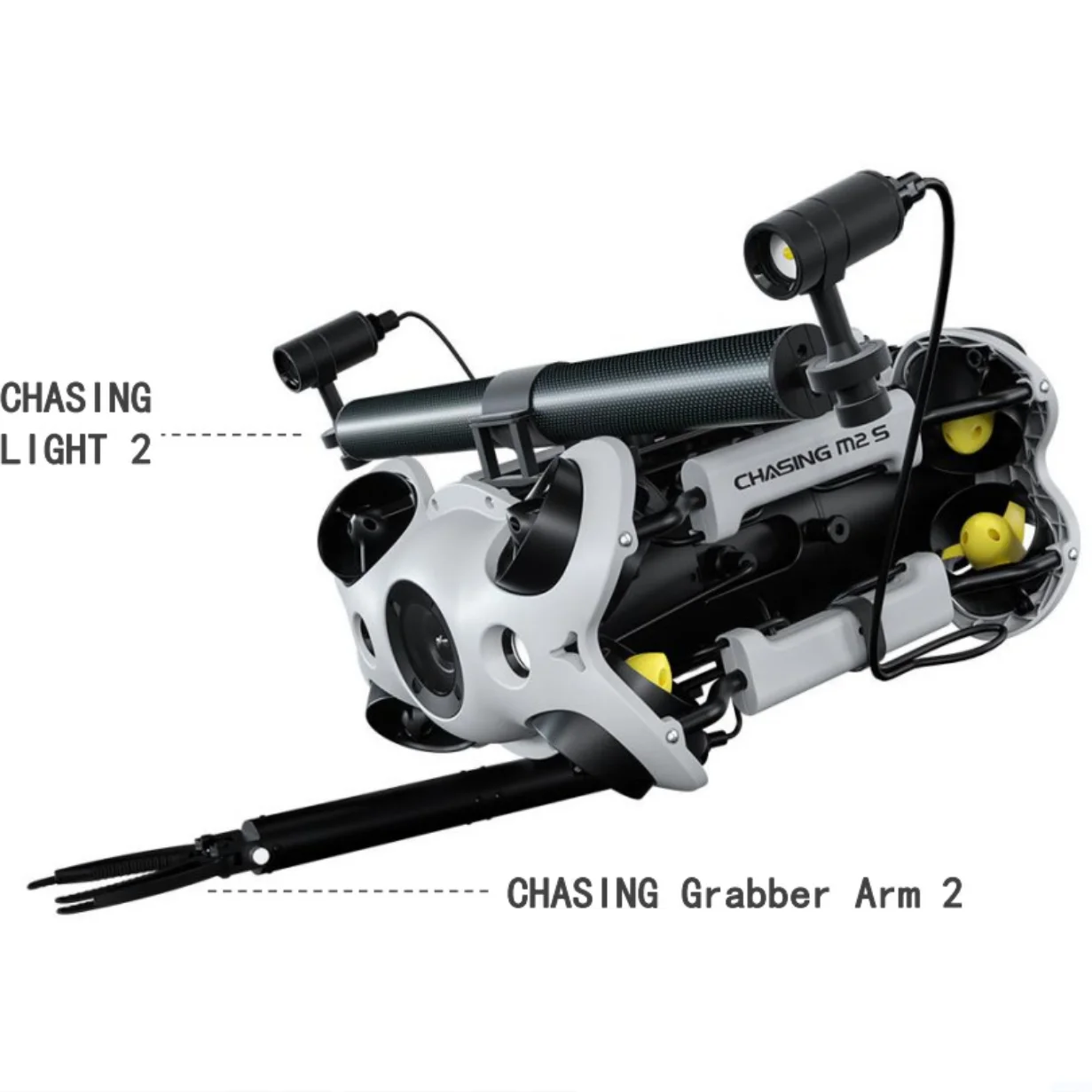 Imagem -06 - Robô Rov Subaquático m2 s com Alcance de 400m com Braço 4k Câmera Gps Localizador de Peixes Drone Subaquático