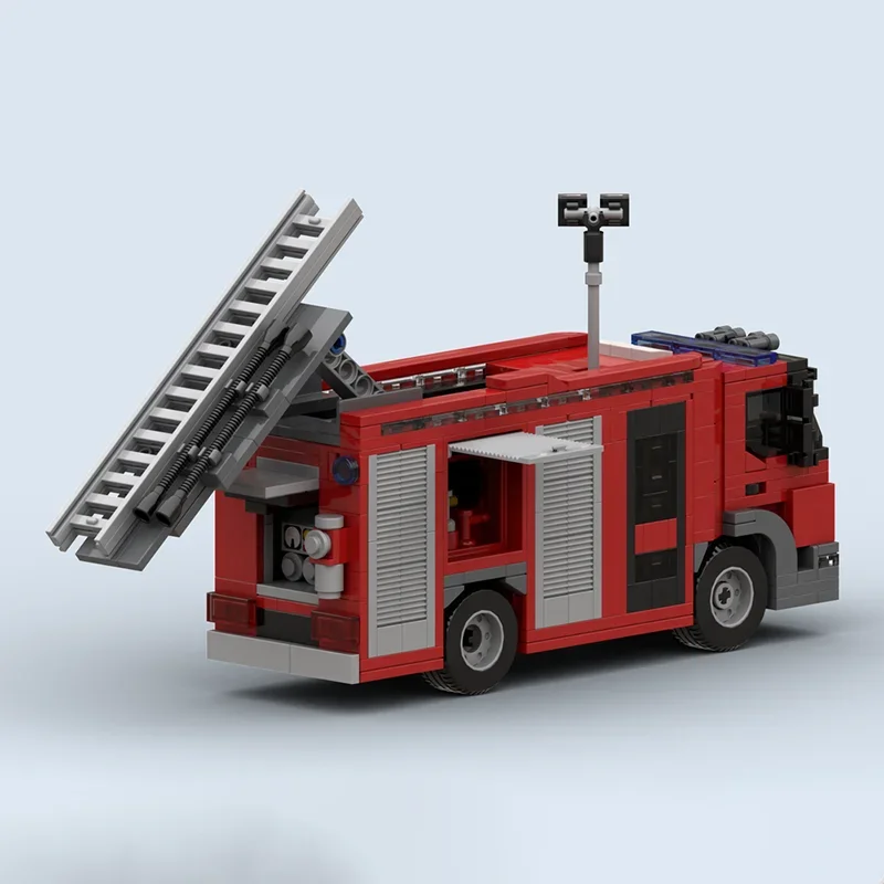Moc blocos de construção rotterdam tecnologia de motor de incêndio tijolos modulares modelo presentes brinquedos de natal conjuntos diy montagem!