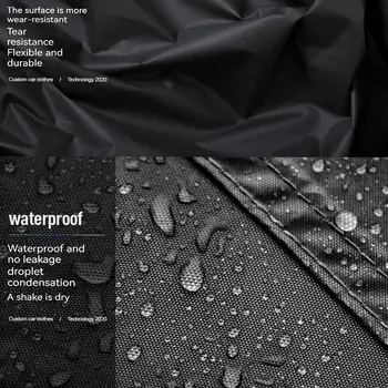 適用於豐田 C-HR 210T 的全車罩 戶外防曬防塵防雨雪防冰雹車罩 黑色汽車罩 10 最佳銷售 汽車冰雹防護 - №3