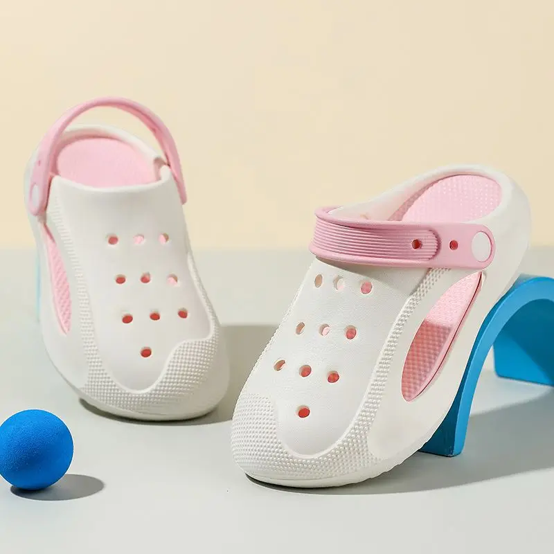 

Childrens Summer Sandals Non-Slip Soft Sole Enclosed Toe Beach Shoes for Boys Girls Outdoor Wear