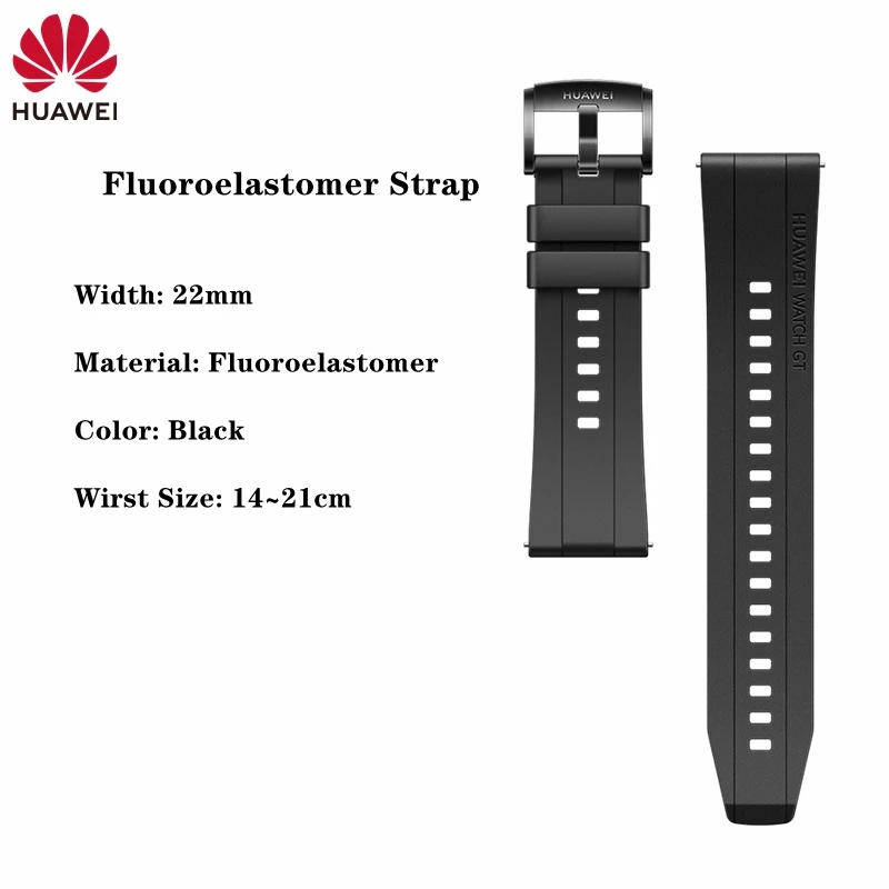 Originele Huawei GT4 46mm nylon rubberen band 22mm FKM rubberen sportband voor GT4 lederen polsband roestvrij Seel armband