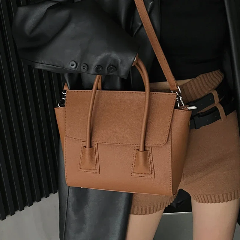 

Ladies Retro Fashion Crossbody Bags Women Cow Genuine Leather Shoulder Bag Female Soft Natural Cowhide Durable Handbags for Lady