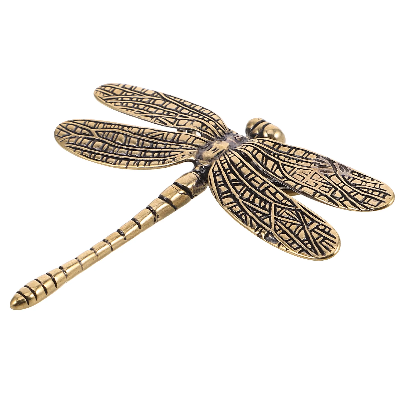 

Brass Dragonfly Furniture Handles Vintage Decorative Knobs for Kitchen Cabinets Wardrobes Dressers Jewelry Box Pulls