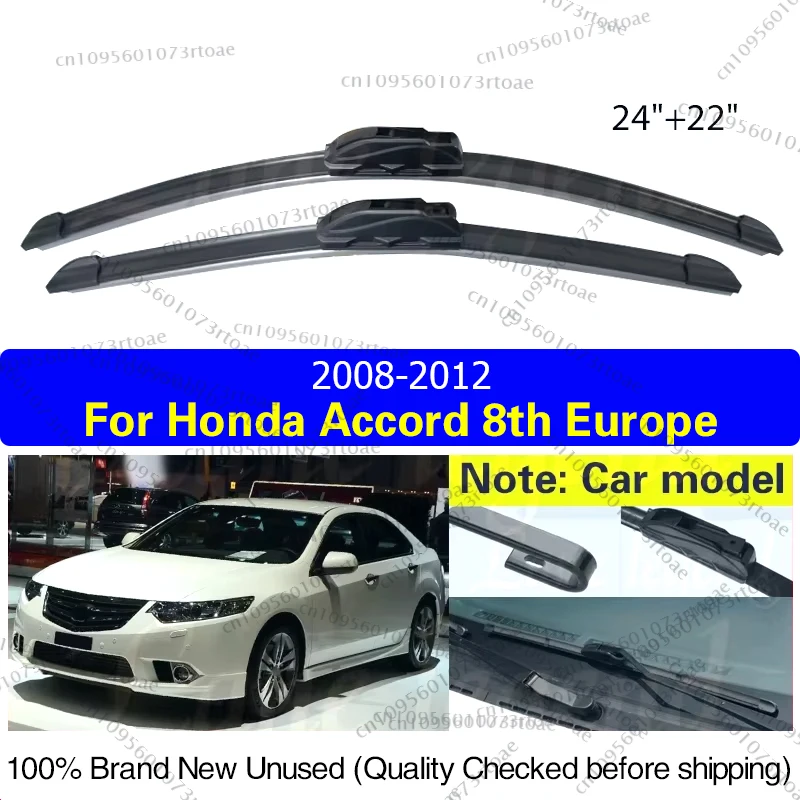 

2PCS Car Wiper For Honda Accord 8th Gen Europe Model 2008 - 2012 Front Windshield Windscreen Wiper Blade Rubber Accessories 2011