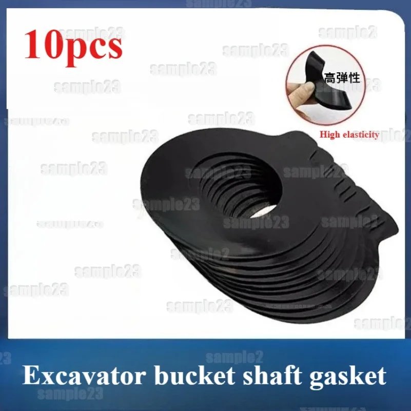 

10Pcs Excavator Bucket Pin Shim, Circular Wear-Resistant Gasket Resin Washer 40-90mm ID, 1/2/3/5mm Thick