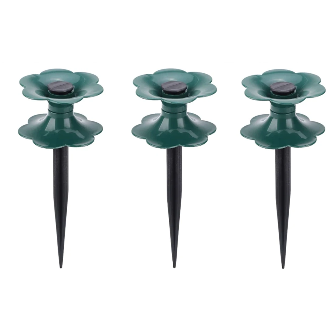 

3PCS Garden Hose Guide Spike,Rust Free Long Spike Heavy Duty Petal Spin Tops Keep Hose From Kinking for Plant Protection