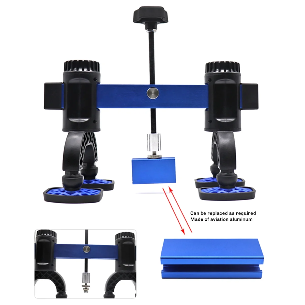 Car Dent Repair Puller 360 ° Rotation Anti Slip Body Sheet Metal Repair Concave Convex Shape Puller Body Shaping—L49A