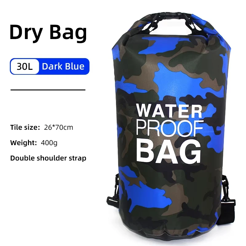 Schwimmen PVC Pack Dry Bag Rucksack für Frauen Männer 10L 15L 20L 30L Wasserdichte Schulter Kajak Driften Rafting Surfen Bootfahren Tasche