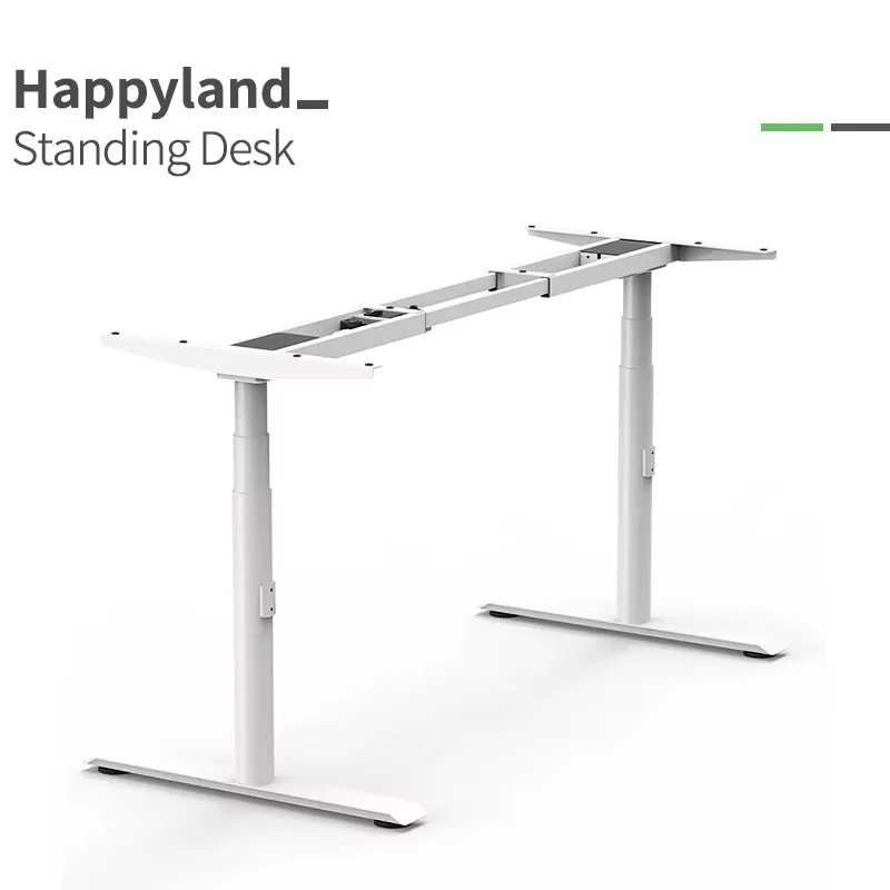 Motorized Round Table Legs Dual Motor Sit Stand Electric Height Adjustable Standing Desk for Ergonomic Home Office Furniture