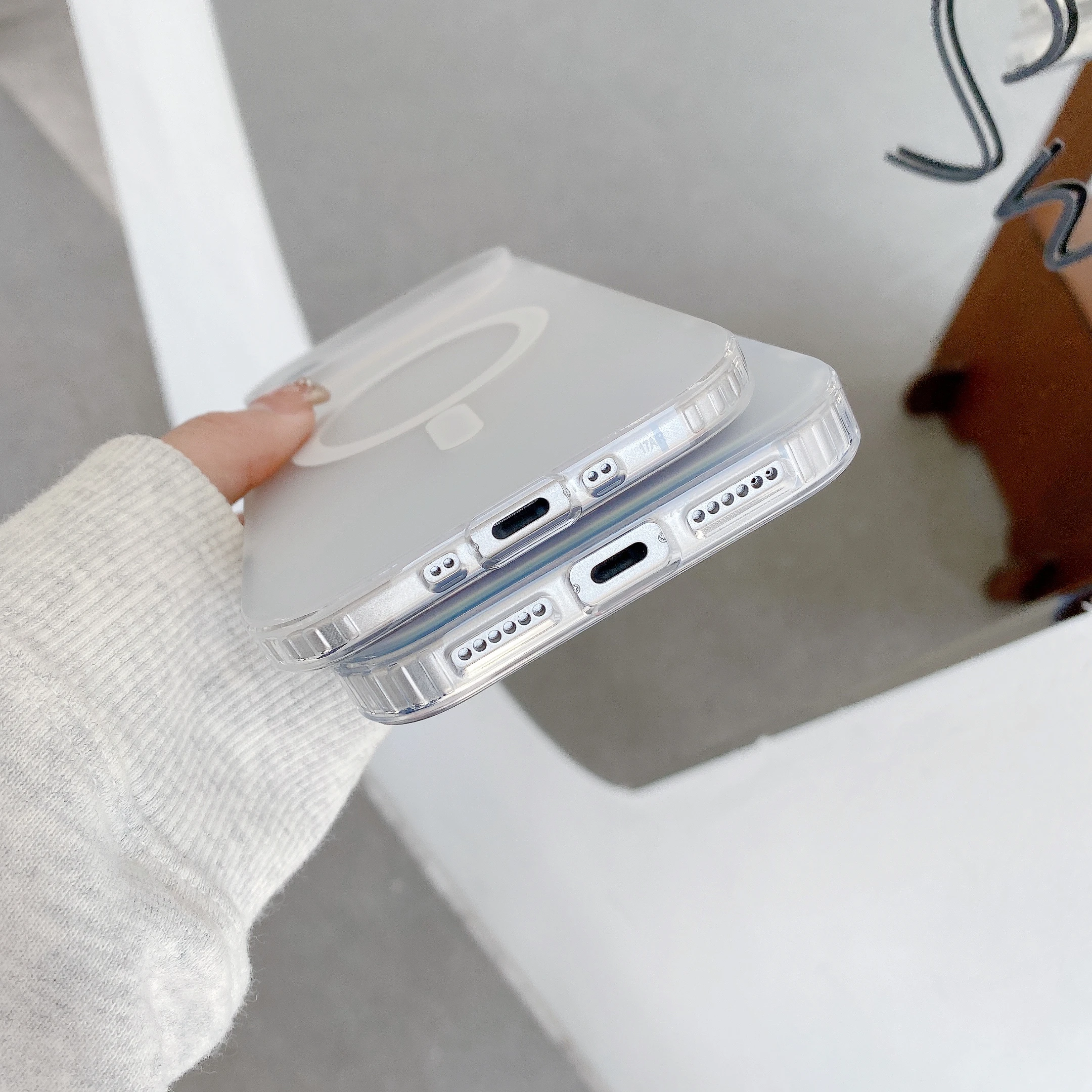 เคสแบบด้านสำหรับ iPhone 17 Pro Max, 17 Pro, 16, 15, 14, 13, 12, 11 เคสไล่เฉดสีเลเซอร์สำหรับ Apple 17