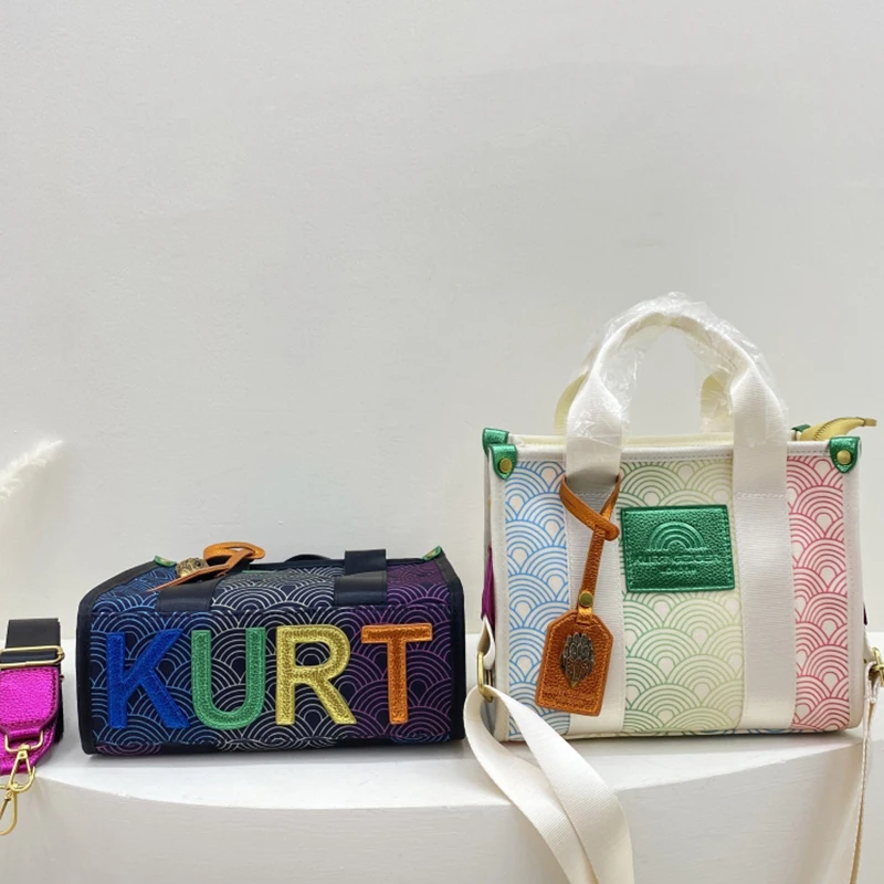 Kurt Geiger-Bolso de mano de lona para mujer, bolsa de hombro de gran capacidad, de marca de diseñador de lujo, tendencia de moda, novedad de 2024