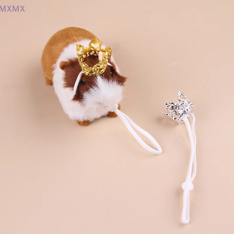 Corona de hámster brillante a la moda, animales pequeños con corona, accesorios de ropa para mascotas, conejillo de indias, suministros para mascotas