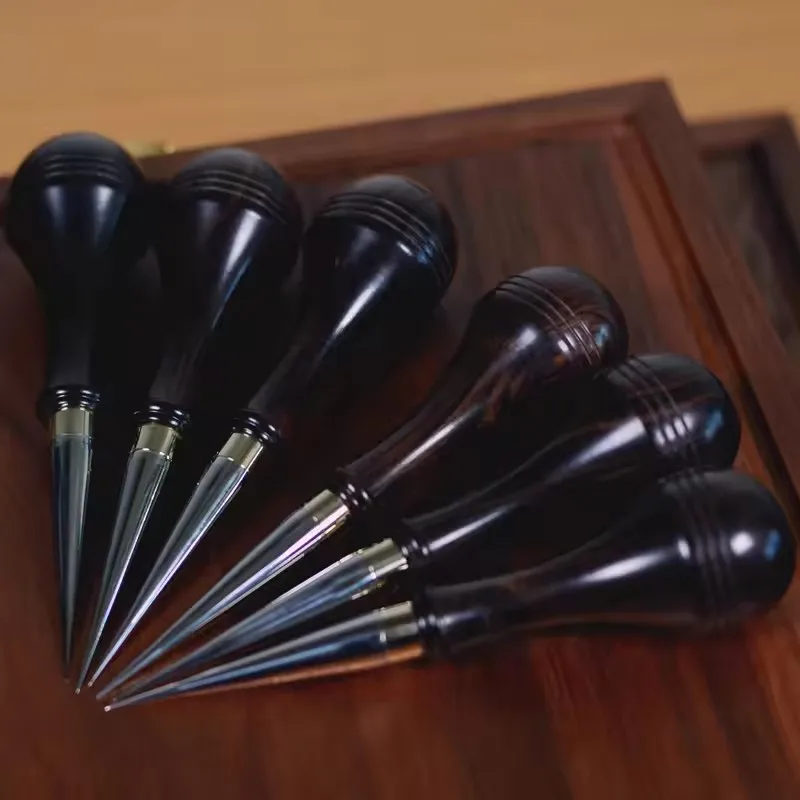 

BOWEN 10mm Leather Hole Reamer - Solid Wood Handle & Steel Shaft For Precise Hole Enlargement | Professional Awl Tool