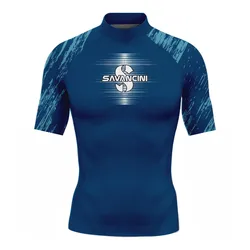 Мужская футболка с коротким рукавом Rashguard, купальник, пляжный облегающий купальный костюм, пляжная одежда для дайвинга, летняя одежда для серфинга Rashguard, Быстросохнущий Топ