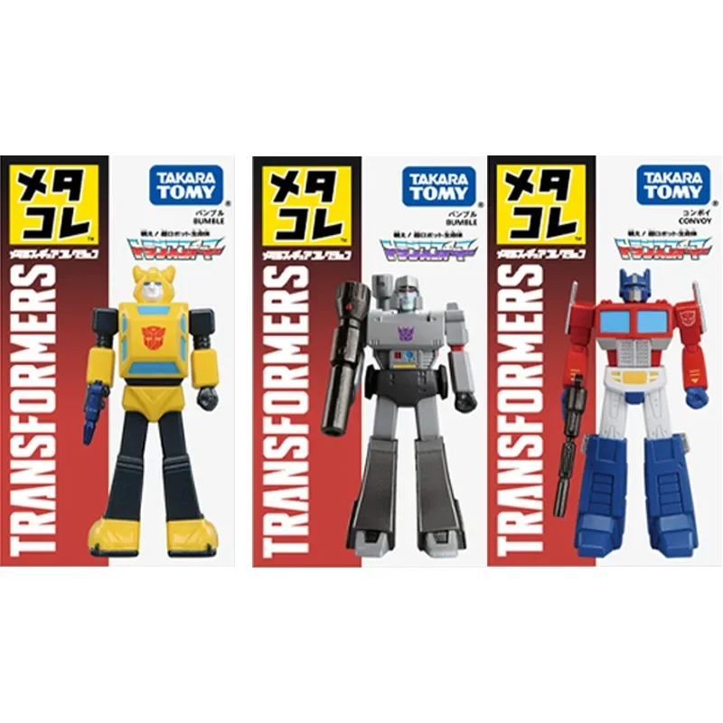 Takara Tomi Tomica Optimus Prime Bumblebee Megatron sqweeks หม้อแปลงของเล่นตุ๊กตาเครื่องประดับหุ่นยนต์คอลเลกชันของเล่น