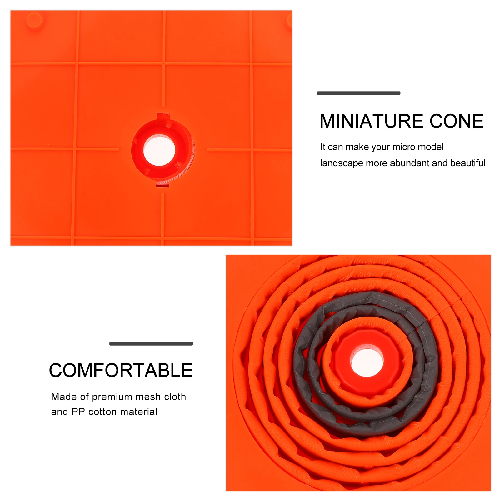 2pcs Extendable Marker Cones 45cm Collapsible Traffic Cone Orange PP Highway Breakdown Parking Reusable