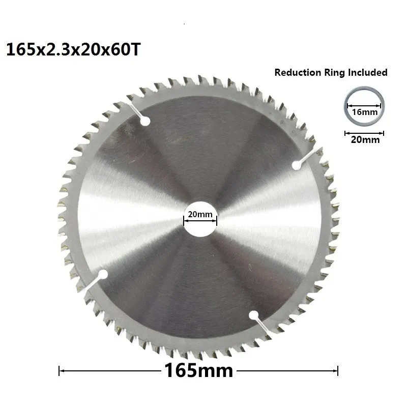 CMCP 165 mm TCT-Kreissägeblatt 24/40/48/60T Hartmetall-Sägeblatt für Holzbearbeitungswerkzeuge Holzschneidscheibe