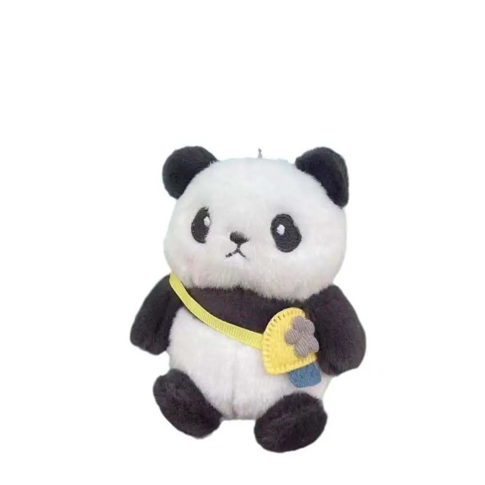 Trend Plush Cute Panda Keychain Doll PP Cotton Car Key Ring Korean Style Couple