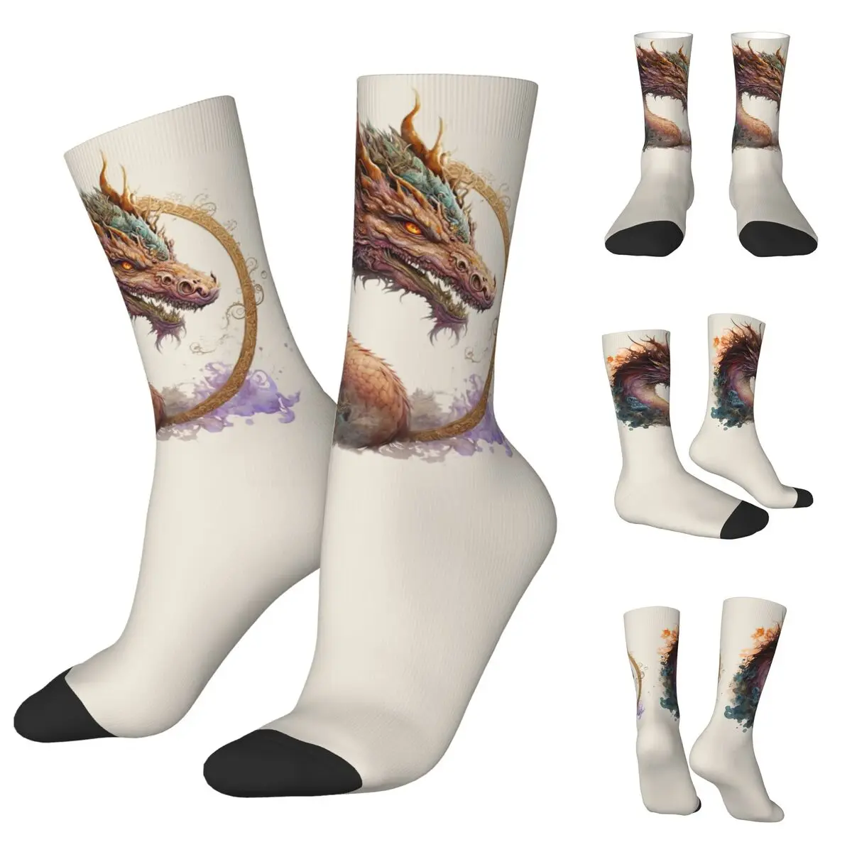 Chinese Loong Dragon Men Women Socks,Motion Beautiful printing Suitable for all seasons Dressing Gifts