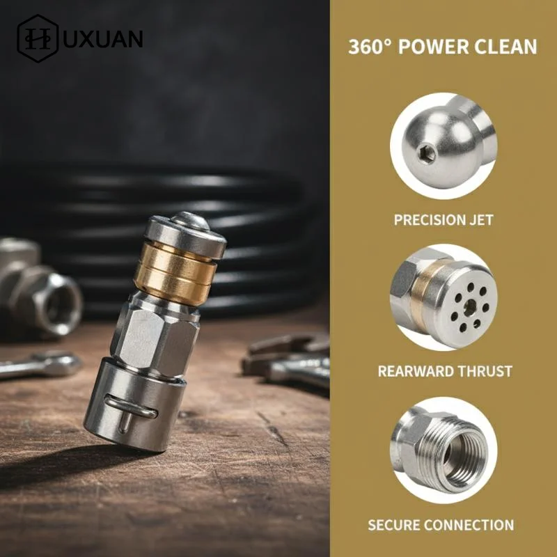 Pressure Washer Sewer Nozzle Drain Cleaning Jet Nozzle Tips For Karcher K Series Lavor Hose Pipe Cleaning Tool