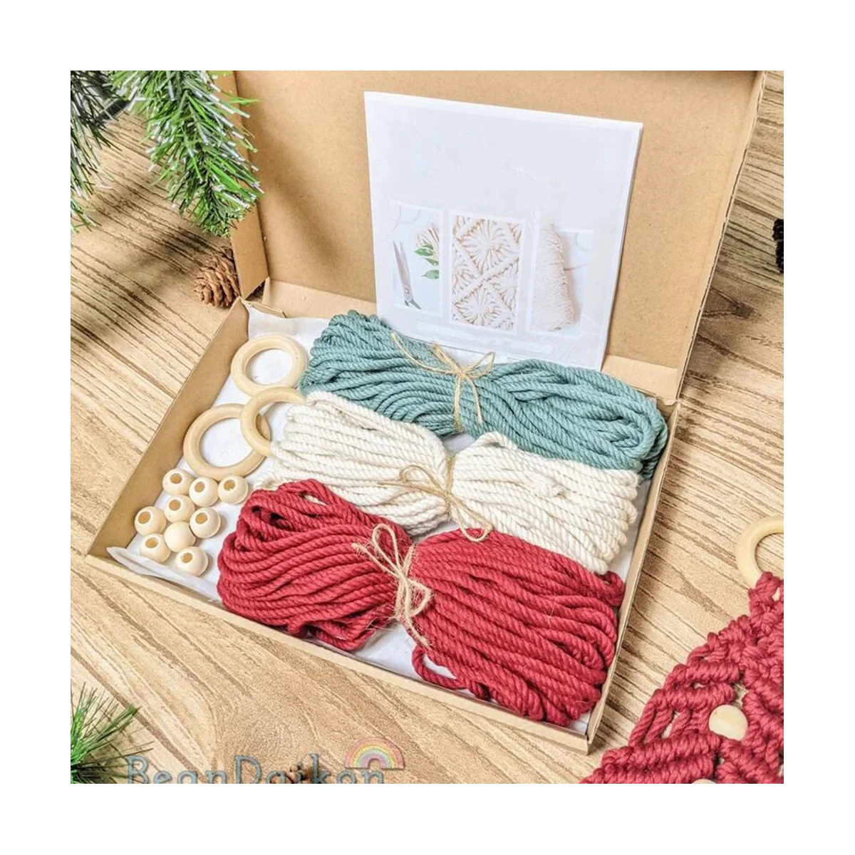 Zestaw 3 szt. Makramy DIY drzewo, makrama tkane drzewo DIY, tkane drzewa makramy DIY ściana wieszaki, makramy zestawy dla dorosłych