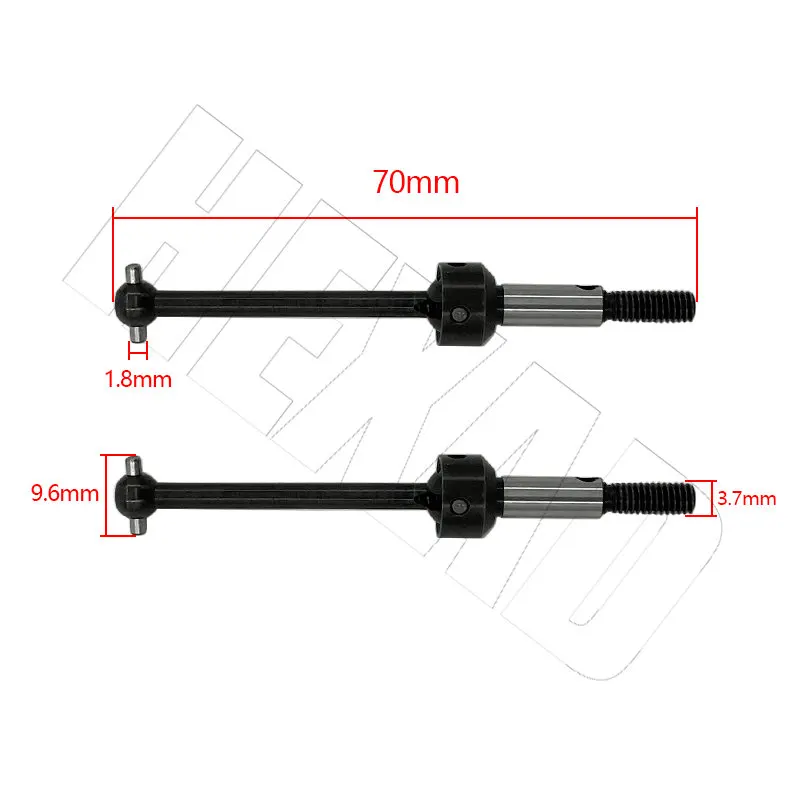 RC Car Universal Steel Drive Shaft CVD Wide Angle 44MM For 3Racing Sakura RC 1/10 Drifting Car D3 XIS ZERO S CS UL TB03 TB03D