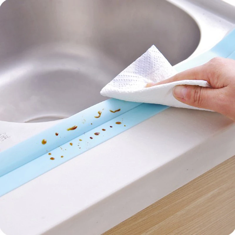 Striscia di nastro sigillante per vasca da doccia PVC bianco autoadesivo parete impermeabile bagno guarnizione per cucina striscia di silicone Stick