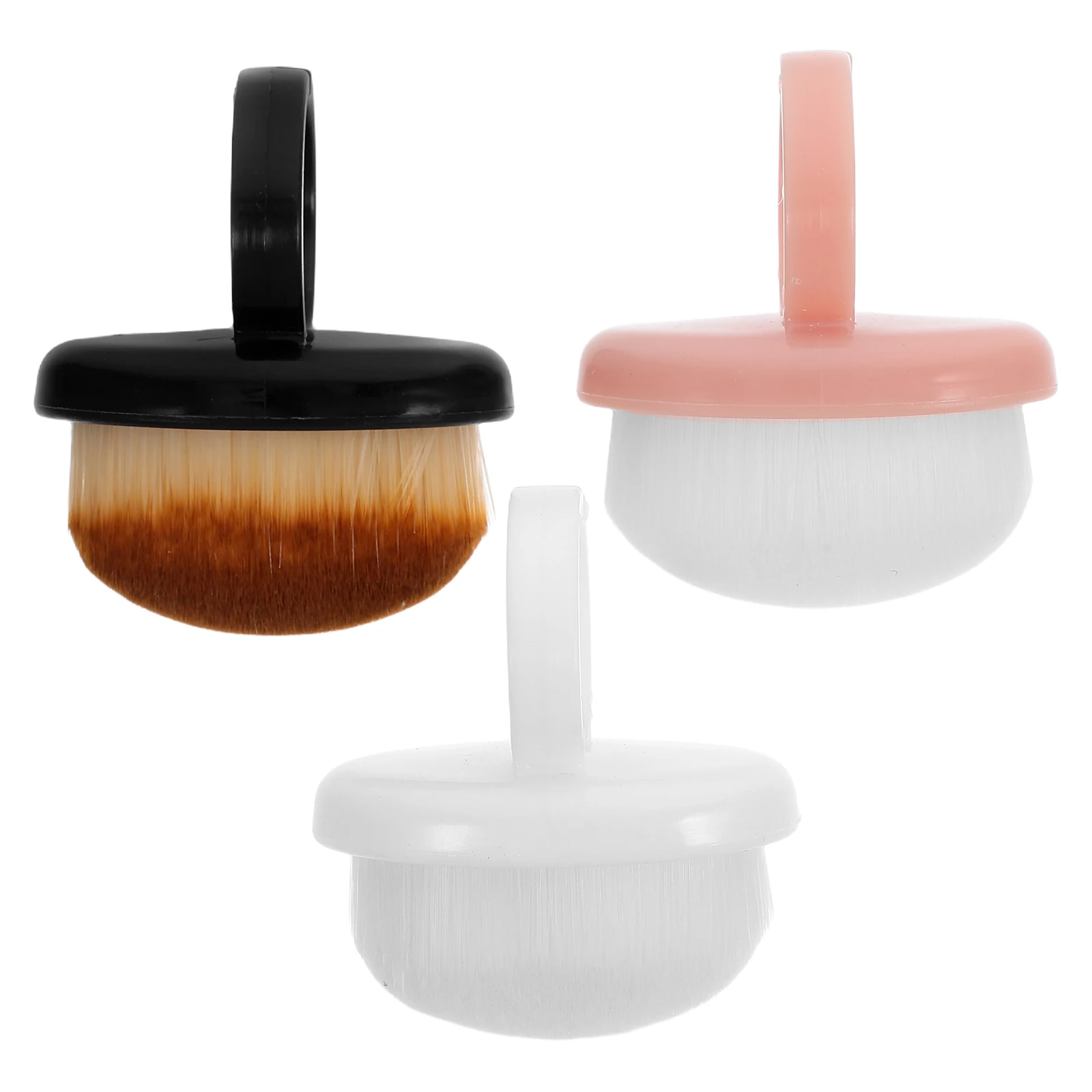 

3pcs Nail Dust Brush Soft Bristles Short Handle Cleaner for Nails Fingernail Duster Manicure Supplies Polisher Tool