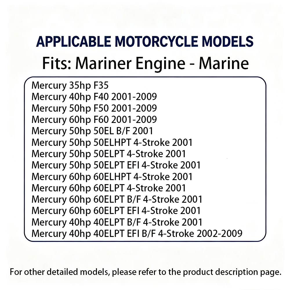 Mariner Engine - Marine For Mercury 40hp 50hp 60hp 40ELPT 50ELPT 60ELPT 50ELHPT 60ELHPT EFI B/F 4-Stroke Starter Motor Parts