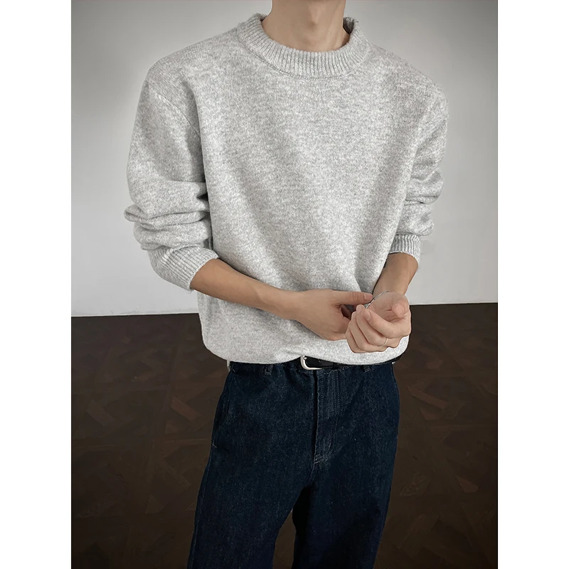 

LAPPSTER корейский модный свитер с круглым вырезом, пуловеры в стиле Харадзюку, новая мужская верхняя одежда, осенний свитер с капюшоном, вязаный свитер с графическим рисунком