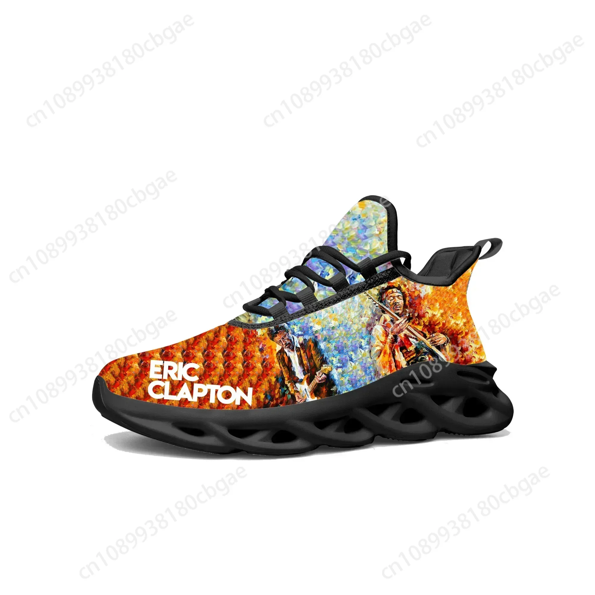 

Hot Eric Clapton Flats Sneakers Mens Womens Rock Guitar Sports Running Shoe Sneaker Lace Up Mesh Footwear Tailor-made Shoe Black