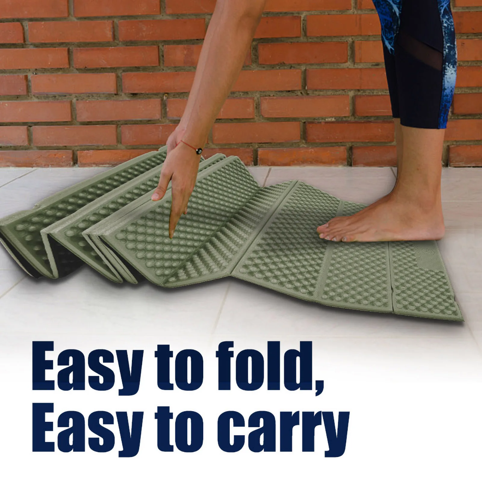 

Waterproof Camping Foam Mat Foldable Hiking Seat Pad with Massage Nodes - Outdoor Sleeping Cushion for Tent, Beach, Picnic