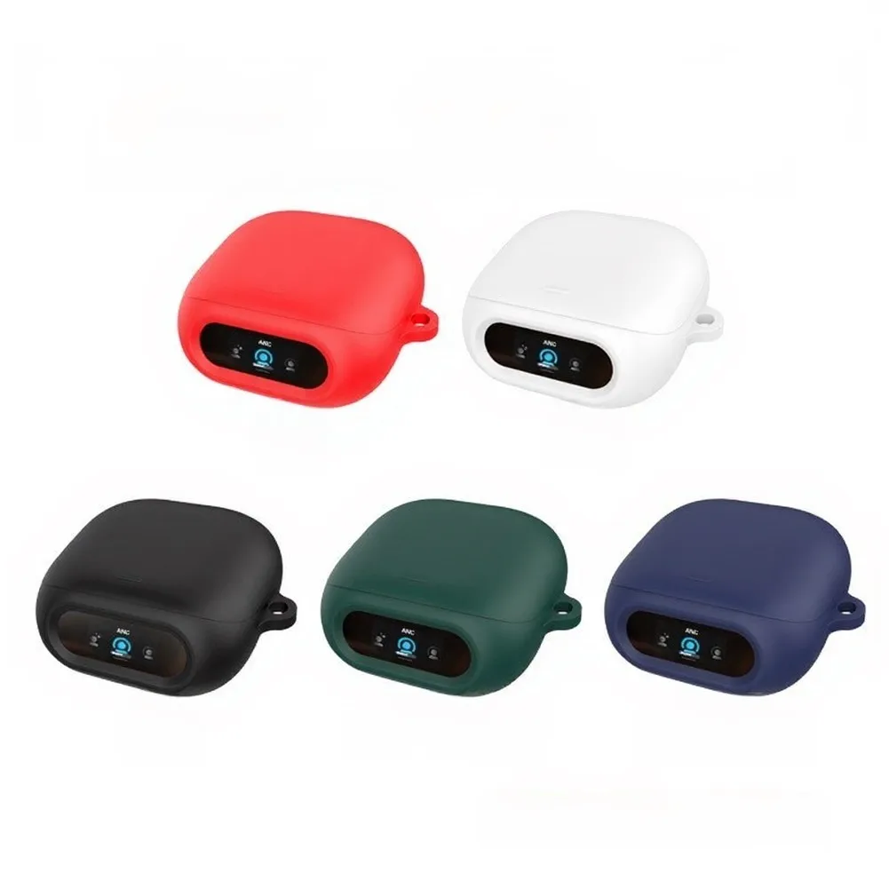 Silicone Case Compatible With For Soundcore For Liberty 5 Pro Wireless Earbuds Featuring Keychain Attachment Precise Cutouts
