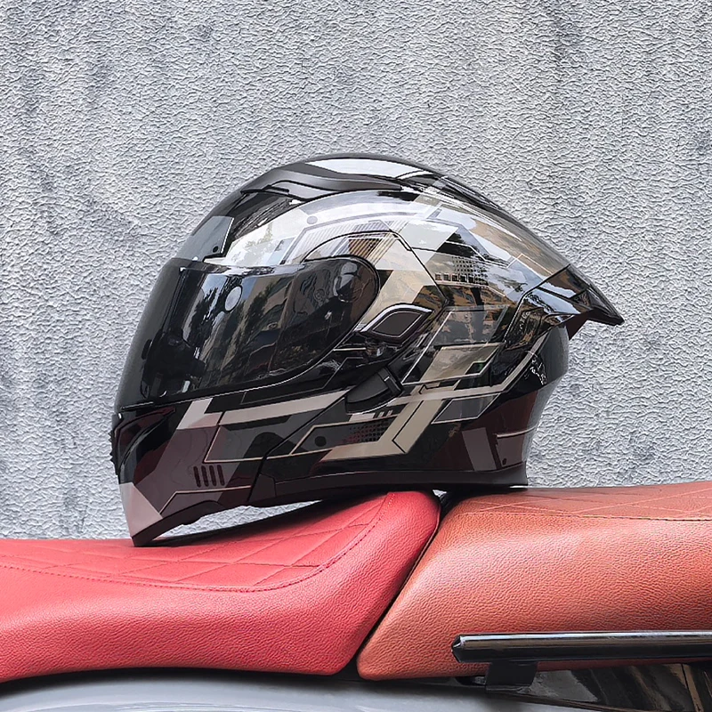 Helm Sepeda Motor Visor Ganda  - Modular Flip Up Motorcycle Helmet Dot Approved ulasan dan harga
