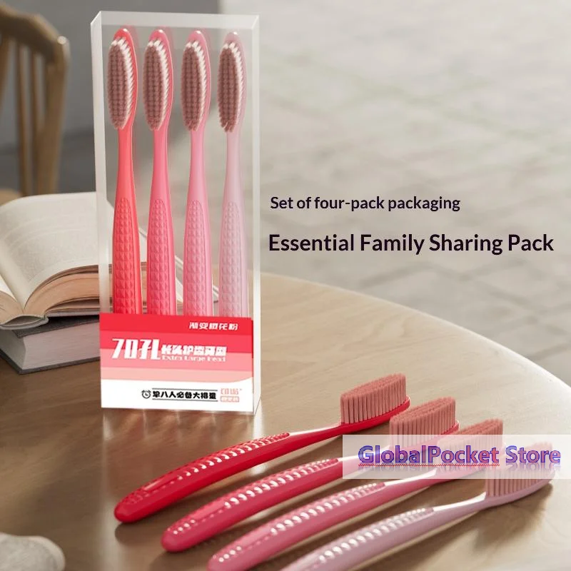 [TG823]4 PCS Adult Toothbrush Head Extended Widened Advanced Soft Bristle Daily Oral Cleaning Tools
