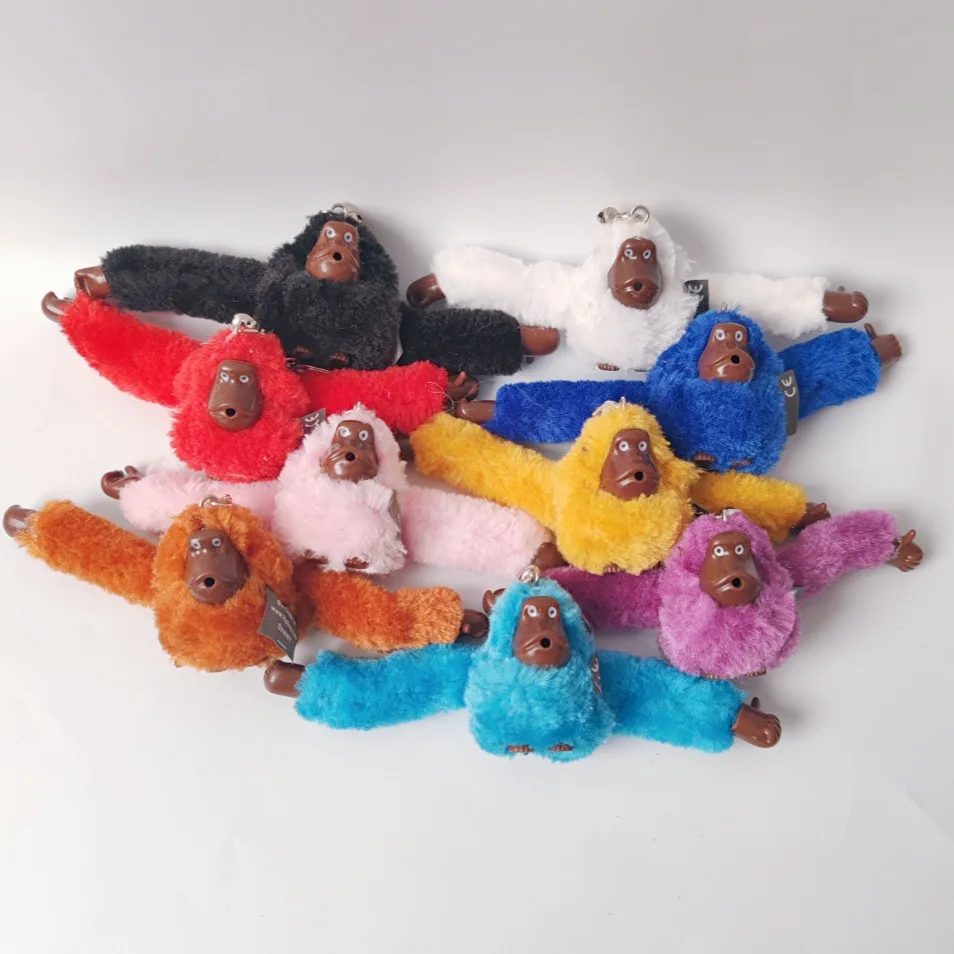 

2026 Kawaii Gorilla Keychain Monkey Backpack Pendant Long Arm Animal Bag Pendants Key Ring Decoration Adult Child Birthday Gifts