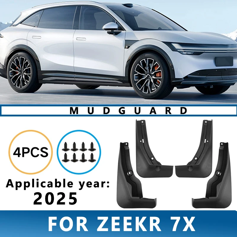 

Mud Flaps Fit for ZEEKR 7X 2025 Mudguards Tire Fenders Splash Proof Accessories Wheel Guards 4ps