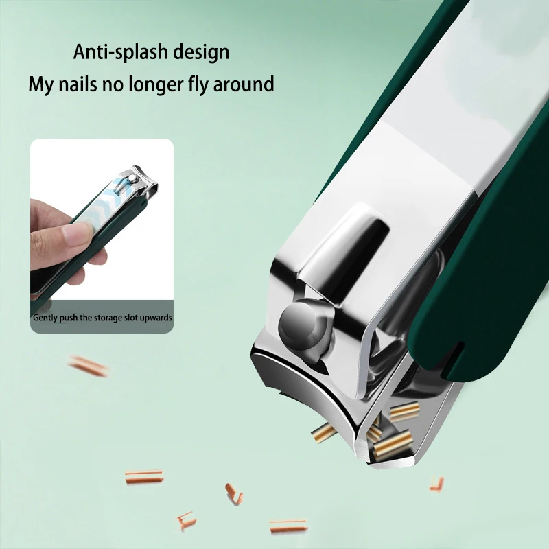 Ensemble de coupe-ongles en acier inoxydable, ensemble de ciseaux à ongles haut de gamme de précision, ensemble d'outils à ongles pour la maison de 9 pièces avec pincettes et cuillères auriculaires