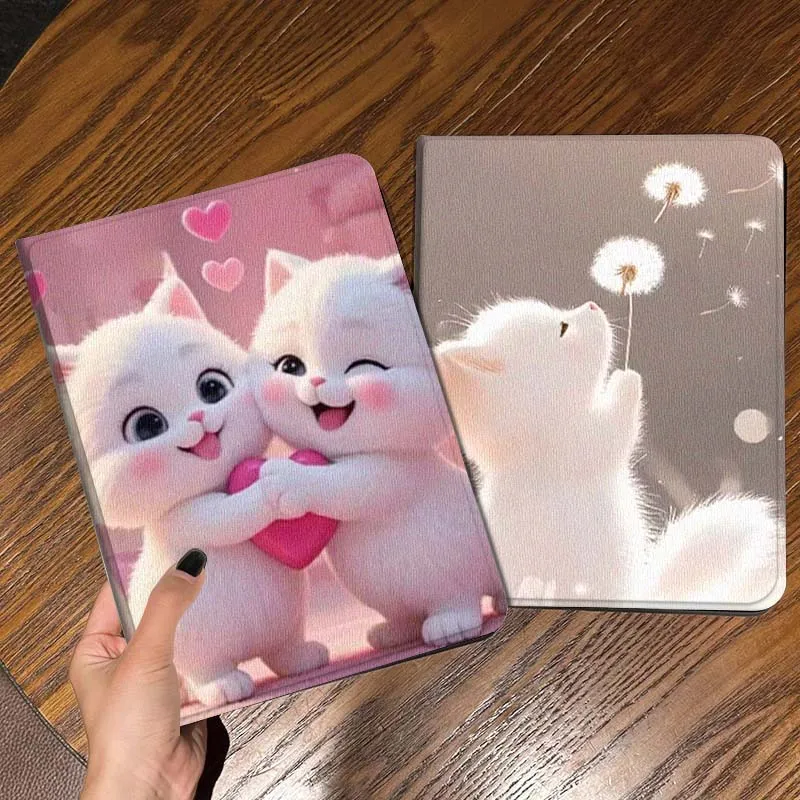 

Cartoon Cute Cat Bear Gift For iPad Pro Air Mini 2 3 4 5 6 7 6th 7th 10th 11th 10.2 9.7 10.5 11 Foldable Tablet Case