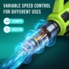 Deli 21V コードレスリーフブロワー、120 MPH 480 CFM、4.0Ah バッテリーパックと充電器付き電動軽量ブロワー、芝生ケア用 2