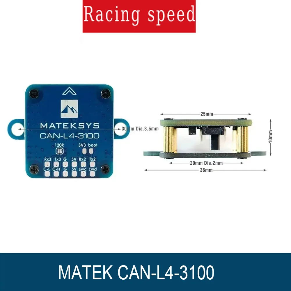 

2025 New Matek CAN-L4-3100 DroneCAN Magnetometer RM3100 CAN Bus High Precision for RC Aircraft Fans